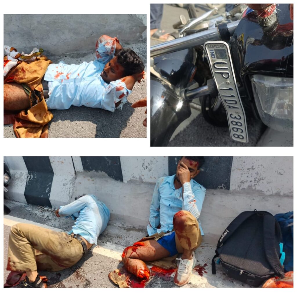 बाइक व हाइवा की टक्कर में बाइक सवार तीन युवक की मौत, शादी का दावत खाकर लौटते वक्‍त हुआ हादसा