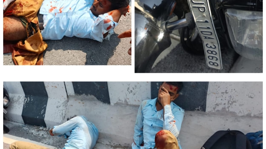 बाइक व हाइवा की टक्कर में बाइक सवार तीन युवक की मौत, शादी का दावत खाकर लौटते वक्‍त हुआ हादसा