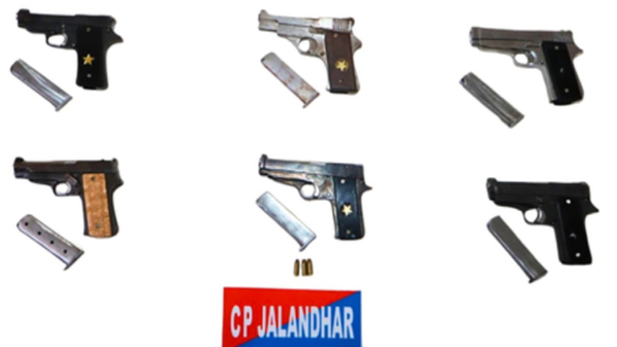 जालंधर: मध्य प्रदेश से पंजाब भेजे गए हथियार बरामद, बदमाशों से कुल 8 पिस्टल जब्त