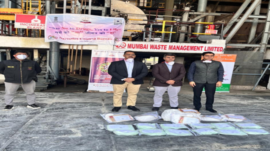महाराष्ट्र : अंतरराष्ट्रीय ड्रग सिंडिकेट का भंडाफोड़, NCB ने 25 किग्रा नारकोटिक ड्रग्स को जलाकर किया नष्ट