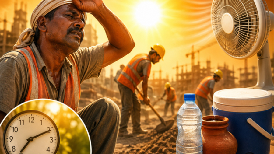 केंद्र ने हीटवेव के बीच श्रमिकों की सुरक्षा के लिए एडवाइजरी जारी की; कूलिंग, पानी और लचीले कार्य घंटों को अनिवार्य किया